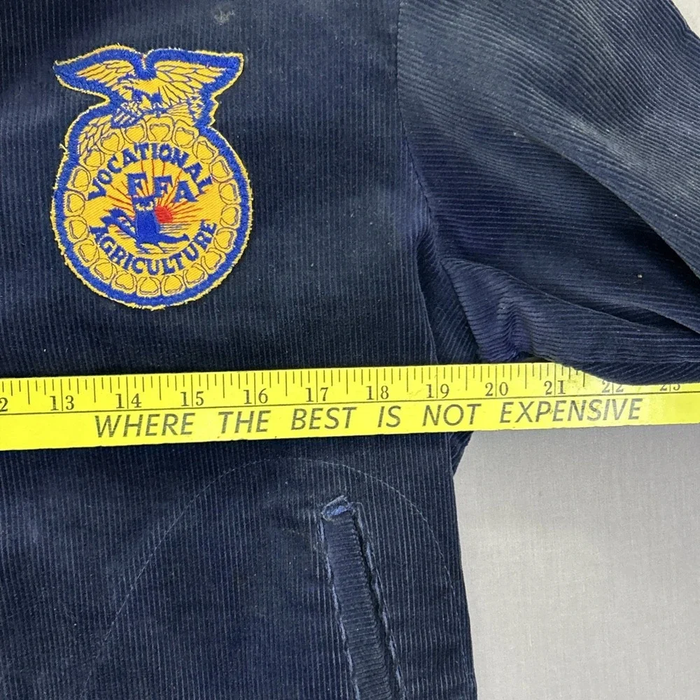 True VTG 60s 70s FFA Jacket Mens M (40) Kansas Powhattan Corduroy Talon Zip USA